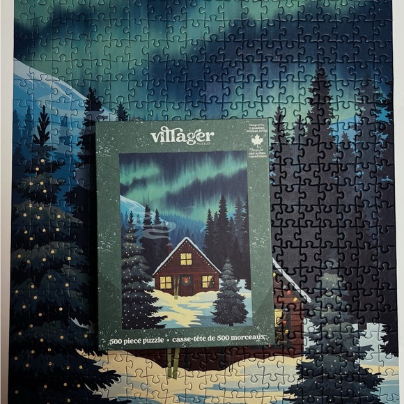 villager Other - Villager Cabin Puzzle with Northern Lights - 500 pcs.